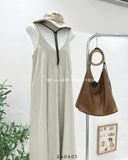  Set đầm 2 dây be 2846 