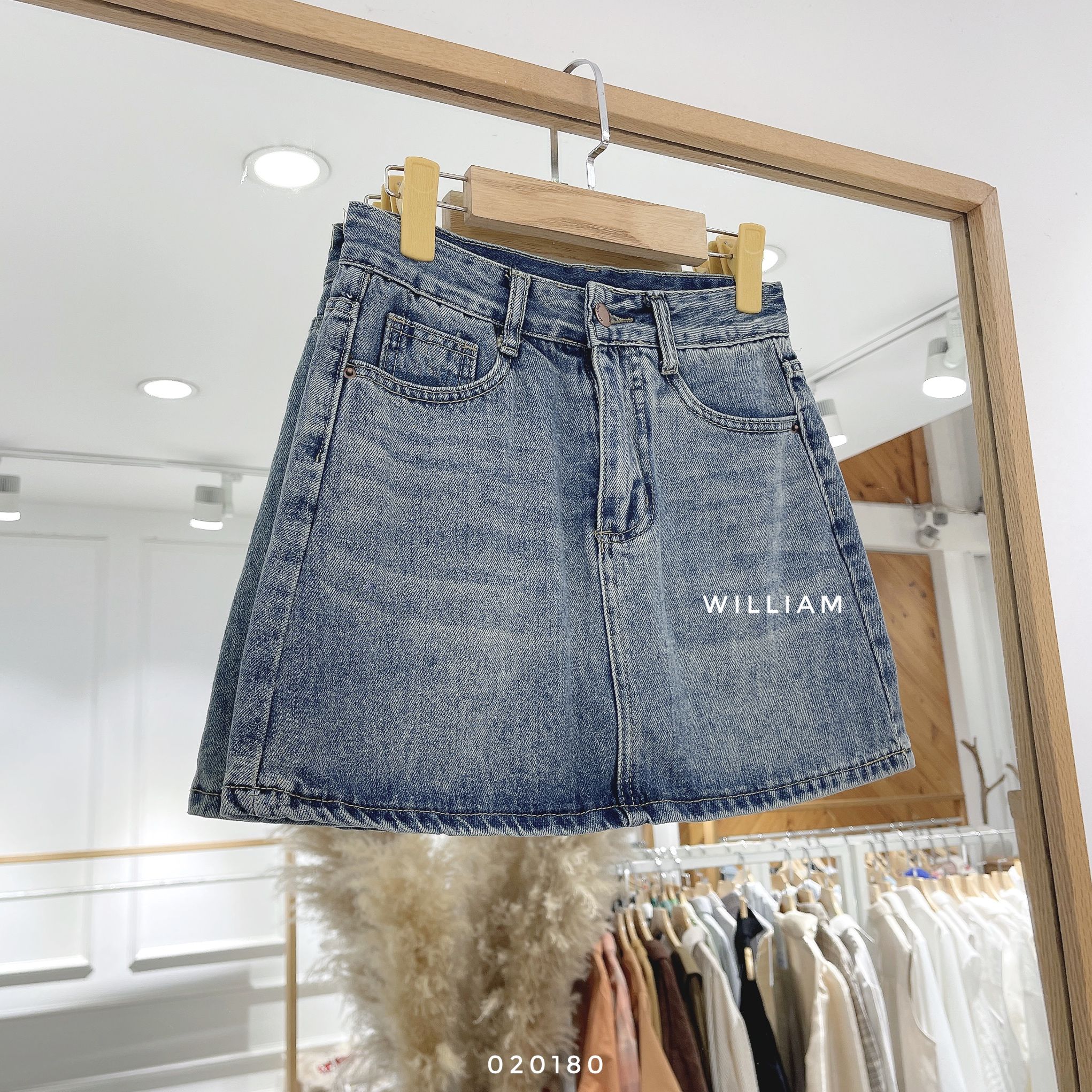 VJ68002  Váy Jean ngắn bé gái