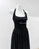  Đầm cổ yếm gài khóa 1396 