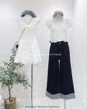  Áo sơ mi trễ vai phối ren 5139 