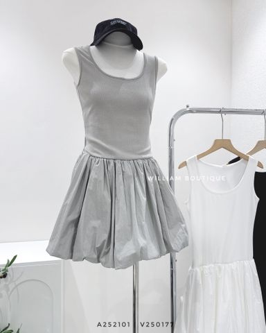  Đầm ngắn bí ba lỗ 3332 