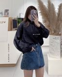  Váy jean ngắn trơn 10831 