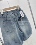  Quần short jean ngố lưng thun 6521 
