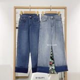  Quần jean suông lật lai 5035 