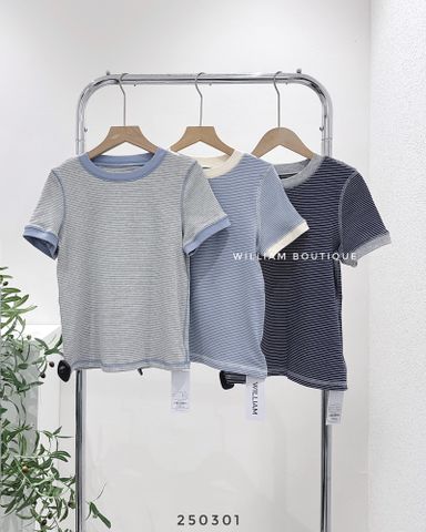  Áo thun sọc cổ phối 20368 