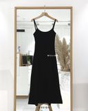  Đầm dây thun đen 200 