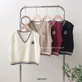  Áo gile len viền sọc 8071 