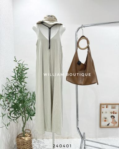  Set đầm 2 dây be 2846 