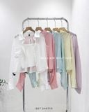  Set sơ mi voan mỏng + áo dây 8883 