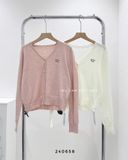  Áo khoác cardigan len cổ V mỏng 1616 