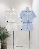  Set áo sơ mi nút bấm + short FL86055 