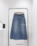  Váy jean suông xẻ sau 3260 