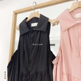  Đầm cut vai cổ yếm 6852 