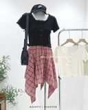  Áo len gân viền tua rua 3726 