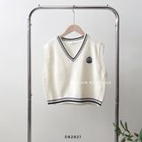  Áo gile len viền sọc 8071 