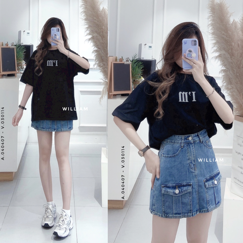 Váy jean ngắn túi hộp 1453 