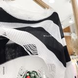  Áo len sọc rách crop 1612 