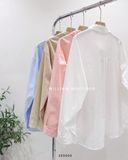  Áo sơ mi cotton mỏng túi thêu FL9020 