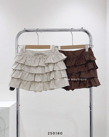  Váy linen ngắn 4 tầng 6127 