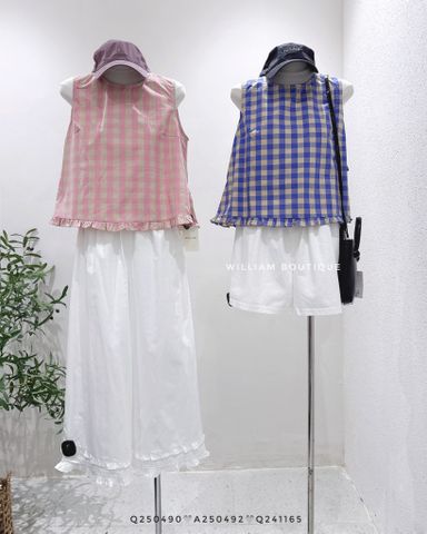  Áo babydoll caro nút lưng SN 9218 