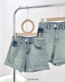  Quần short jean xắn gấu 3590 