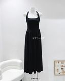  Đầm cổ yếm gài khóa 1396 