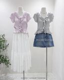  Áo dệt kim viền bèo Jennie D208 