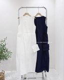  Đầm thô sát nách kèm túi 1657 