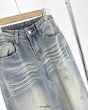  Quần baggy jean rộng wax 6602 
