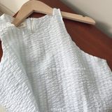  Đầm ba lỗ suông xốp XANH 4830 