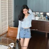  Cardigan nút ngọc 111 