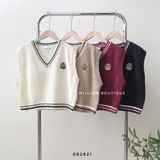  Áo gile len viền sọc 8071 