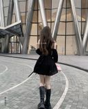  Đầm cut vai cổ yếm 6852 