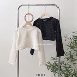  Áo TD crop thun gân 0940 