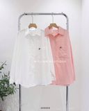  Áo sơ mi cotton mỏng túi thêu FL9020 