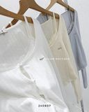  Áo tay dài nút phối áo dây ren 2697 
