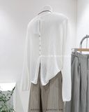  Áo dệt kim trắng nút lưng 922 