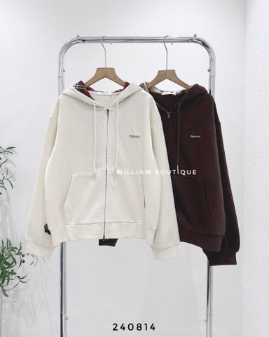  Áo khoác nỉ nón caro 8840 