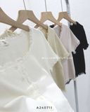  Áo len gân viền tua rua 3726 