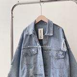  Áo khoác jean lửng rách 567 
