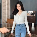  Cardigan nút ngọc 111 