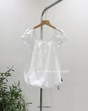  Áo trắng bí cổ chun 9676 