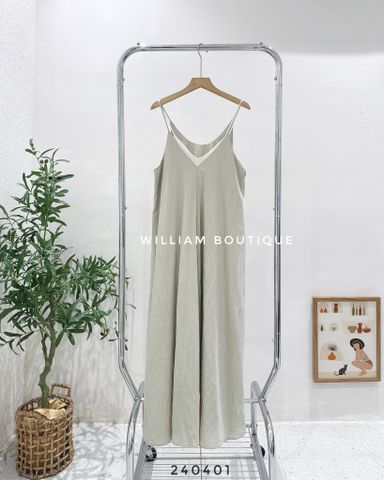  Set đầm 2 dây be 2846 