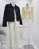  Áo khoác denim chỉ nổi Z018 