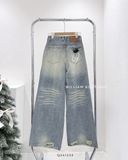  Quần baggy jean rộng wax 6602 