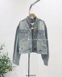  Áo khoác jean cổ trụ 9008 