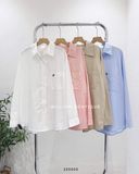  Áo sơ mi cotton mỏng túi thêu FL9020 