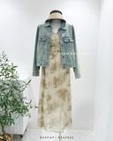  Đầm dây voan loang màu 011 