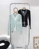  Áo len phối cardigan nút gài 0902 
