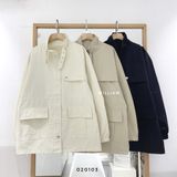  Áo khoác cổ trụ rút eo 368 